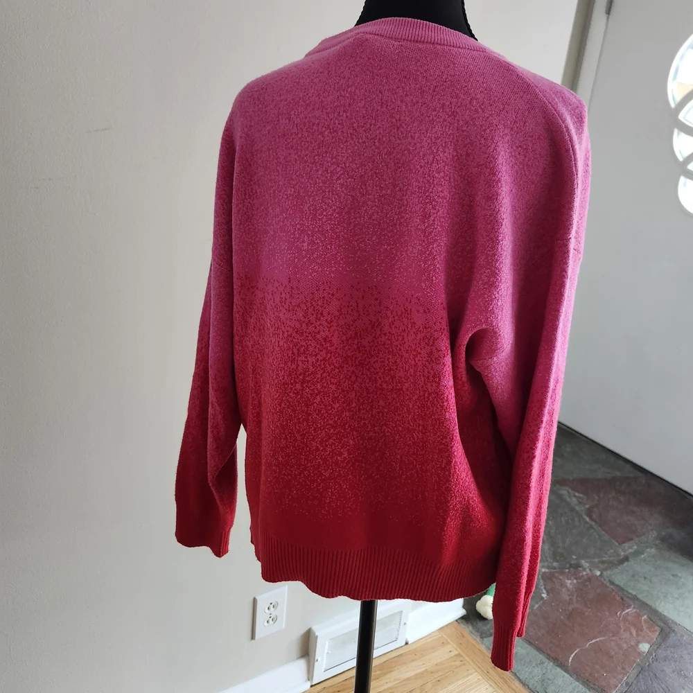 Sugarlips Ombre Pink and Red Women's Sweater - Picture 2 of 3